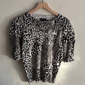 Aqua • Leopard Print Blouse
